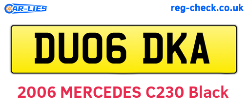 DU06DKA are the vehicle registration plates.