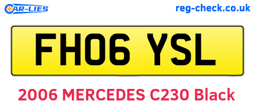 FH06YSL are the vehicle registration plates.