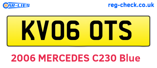 KV06OTS are the vehicle registration plates.