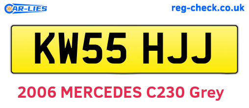 KW55HJJ are the vehicle registration plates.