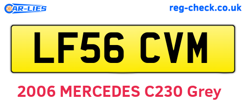 LF56CVM are the vehicle registration plates.