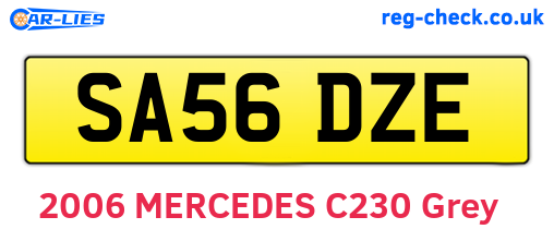 SA56DZE are the vehicle registration plates.