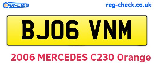 BJ06VNM are the vehicle registration plates.
