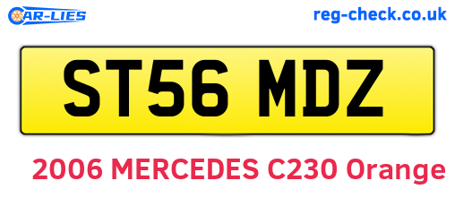 ST56MDZ are the vehicle registration plates.