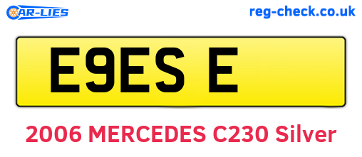E9ESE are the vehicle registration plates.