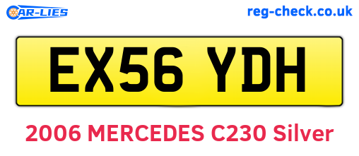 EX56YDH are the vehicle registration plates.