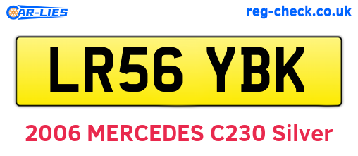 LR56YBK are the vehicle registration plates.