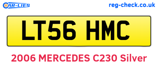 LT56HMC are the vehicle registration plates.
