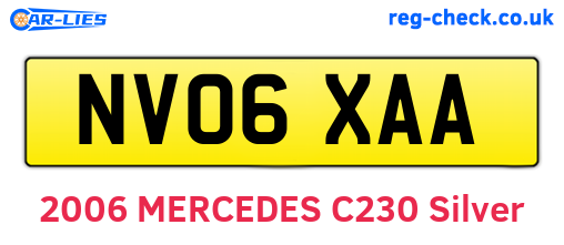 NV06XAA are the vehicle registration plates.