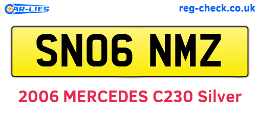 SN06NMZ are the vehicle registration plates.