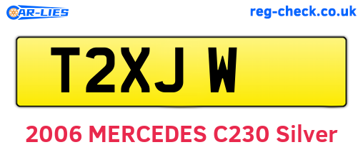 T2XJW are the vehicle registration plates.