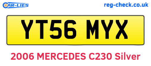 YT56MYX are the vehicle registration plates.