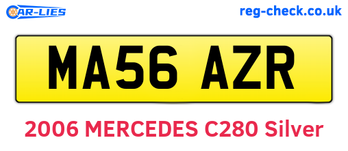 MA56AZR are the vehicle registration plates.