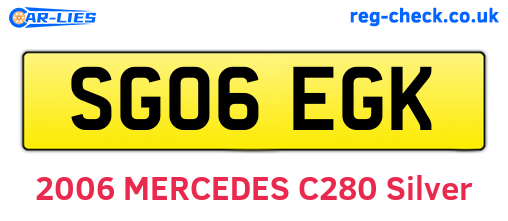 SG06EGK are the vehicle registration plates.
