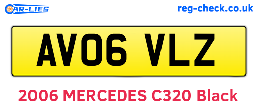 AV06VLZ are the vehicle registration plates.