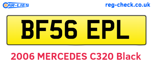 BF56EPL are the vehicle registration plates.