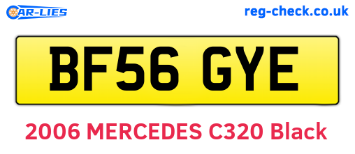 BF56GYE are the vehicle registration plates.