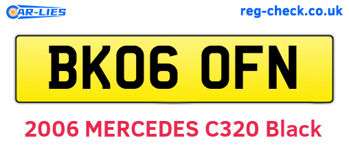 BK06OFN are the vehicle registration plates.
