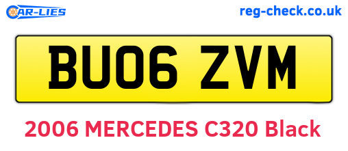BU06ZVM are the vehicle registration plates.