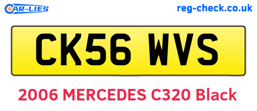 CK56WVS are the vehicle registration plates.