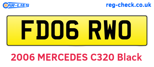 FD06RWO are the vehicle registration plates.