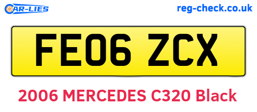 FE06ZCX are the vehicle registration plates.