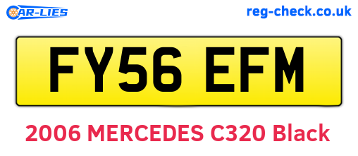 FY56EFM are the vehicle registration plates.