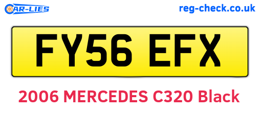 FY56EFX are the vehicle registration plates.