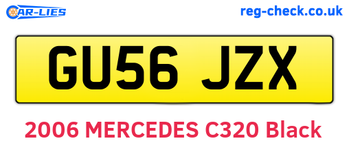 GU56JZX are the vehicle registration plates.
