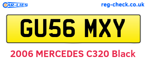 GU56MXY are the vehicle registration plates.