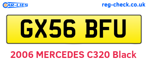 GX56BFU are the vehicle registration plates.