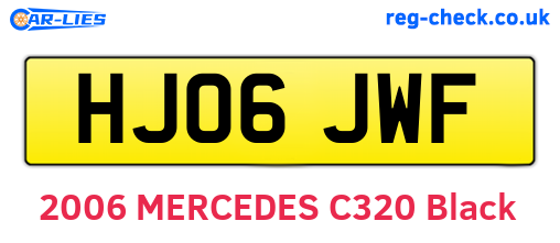HJ06JWF are the vehicle registration plates.