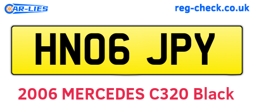 HN06JPY are the vehicle registration plates.