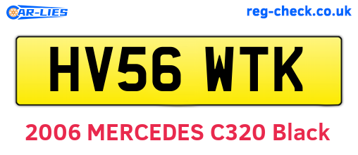 HV56WTK are the vehicle registration plates.