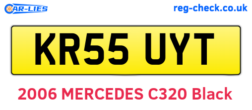 KR55UYT are the vehicle registration plates.