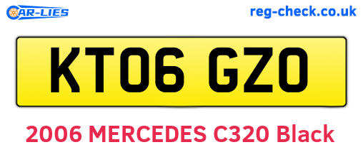 KT06GZO are the vehicle registration plates.