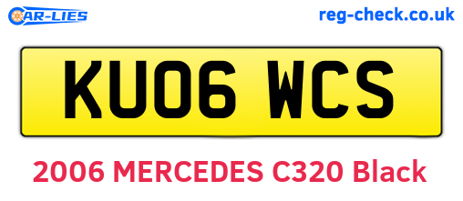 KU06WCS are the vehicle registration plates.