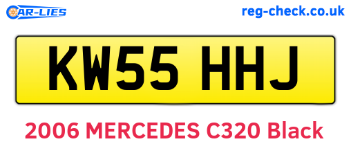 KW55HHJ are the vehicle registration plates.