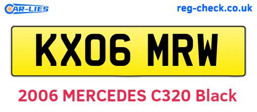 KX06MRW are the vehicle registration plates.