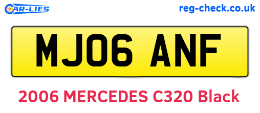 MJ06ANF are the vehicle registration plates.