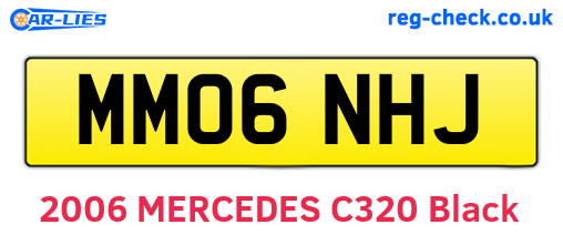 MM06NHJ are the vehicle registration plates.