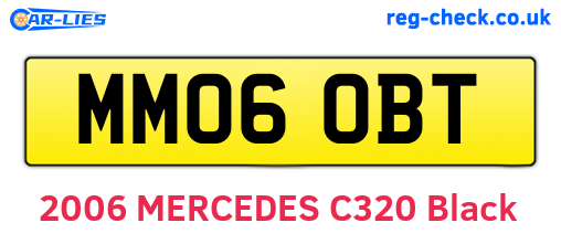 MM06OBT are the vehicle registration plates.