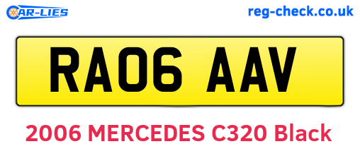RA06AAV are the vehicle registration plates.