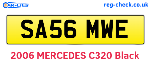 SA56MWE are the vehicle registration plates.