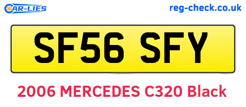 SF56SFY are the vehicle registration plates.
