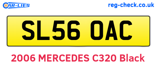 SL56OAC are the vehicle registration plates.