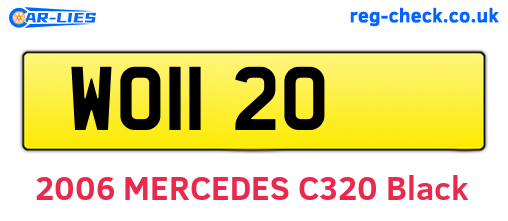 WOI120 are the vehicle registration plates.