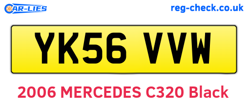 YK56VVW are the vehicle registration plates.
