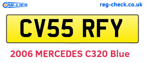 CV55RFY are the vehicle registration plates.