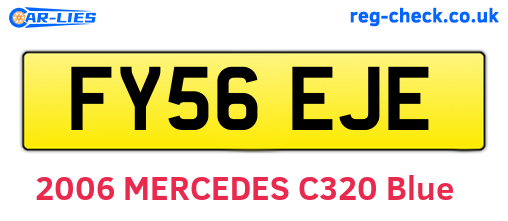 FY56EJE are the vehicle registration plates.